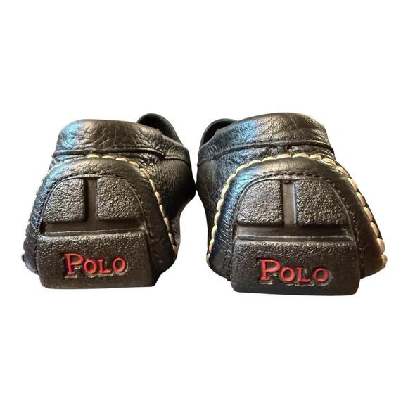 Polo Ralph Lauren Terence Driving Moc Loafer Black Leather Men size 10 D - Picture 5 of 7